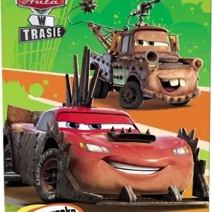 Disney. Auta w trasie. Kolorowanka z naklejkami
