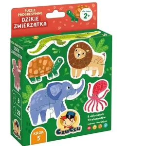 Puzzle progresywne Dzikie zwierzątka dla dzieci 2+