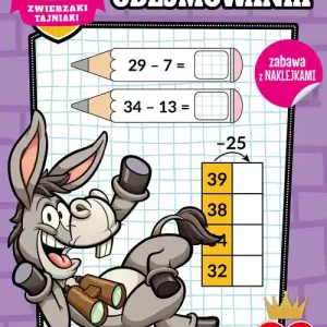 Zwierzaki tajniaki na tropie odejmowania z naklejkami