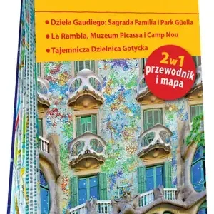 Barcelona laminowany przewodnik i mapa 2w1