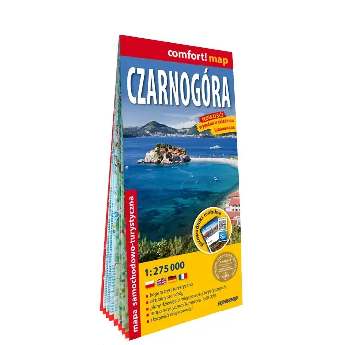 Czarnogóra mapa samochodowo turystyczna 1:275 000 laminat 2024