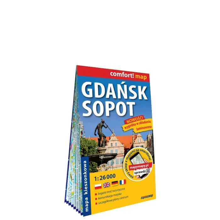 Gdańsk Sopot plan miasta 1:26 000 laminat midi 2023
