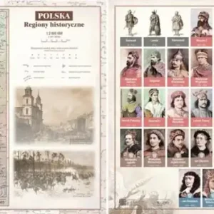 Mapa Polski A2 Laminowana Regiony Hist. ART-MAP