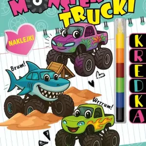 Monster Trucki. Kolorowanka z naklejkami (modułowa kredka)