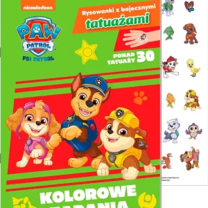 Psi Patrol. Rysowanki z bajecznymi tatuażami Kolorowe zadania