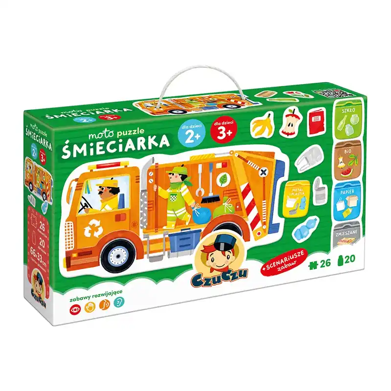Puzzle Moto Śmieciarka CzuCzu