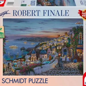Puzzle 1000 PQ Robert Finale Zachód słońca na Santorini Grecja 113982