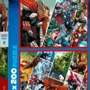 Puzzle 2x200 Obrońcy Świata Disney Marvel The Avengers 13318