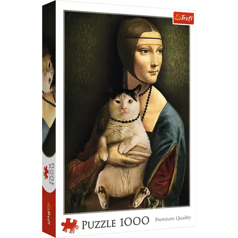 Puzzle 1000 Dama z kotem / Bridgeman_L