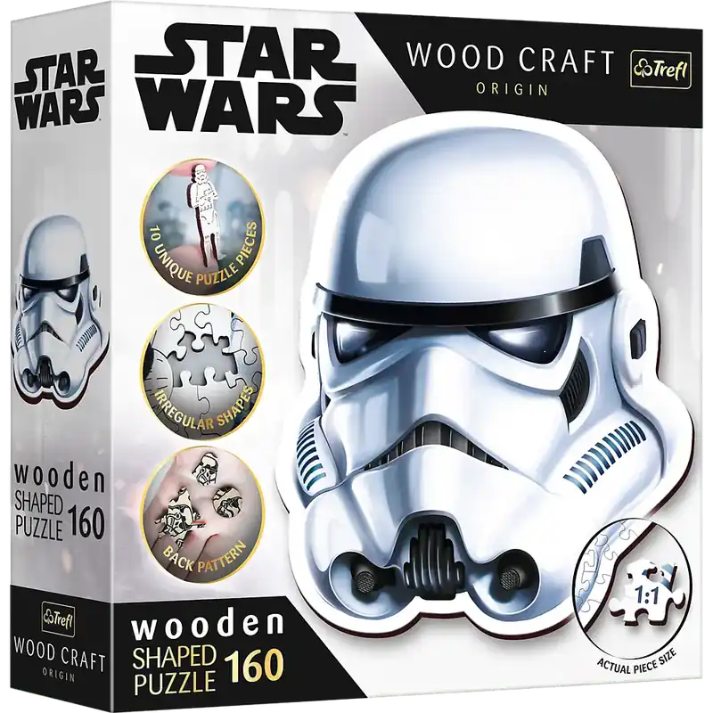 Puzzle 160 drewniane konturowe Hełm Szturmowca Star Wars 20188