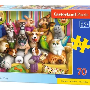 Puzzle 70 Zabawne zwierzęta domowe B-070176