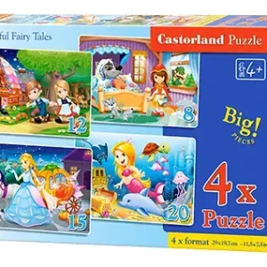 Puzzle 4w1 (8,12,15,20) maxi Piękne bajki B-041008