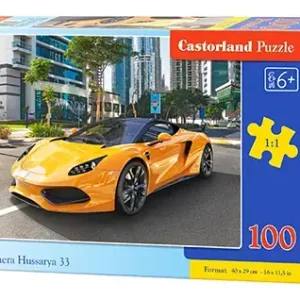 Puzzle 100 Żółte auto sportowe B-111015