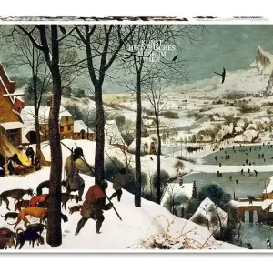 Puzzle 1000 - Brueghel, Myśliwi na śniegu PIATNIK