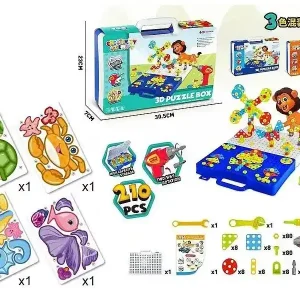 Układanka puzzle do przykręcania w walizce