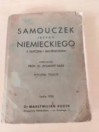 Bass Zygmunt prof. dr /oprac./ Samouczek języka niemieckiego z kluczem i słowniczkiem.