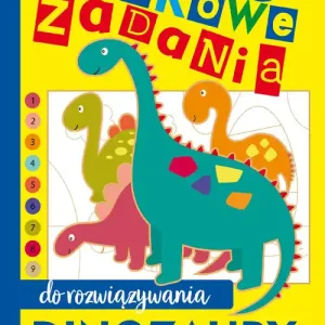Kolorowe zadania do rozwiązywania Dinozaury
