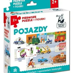 Puzzle Pojazdy + figurki Pierwsze puzzle Kapitan Nauka